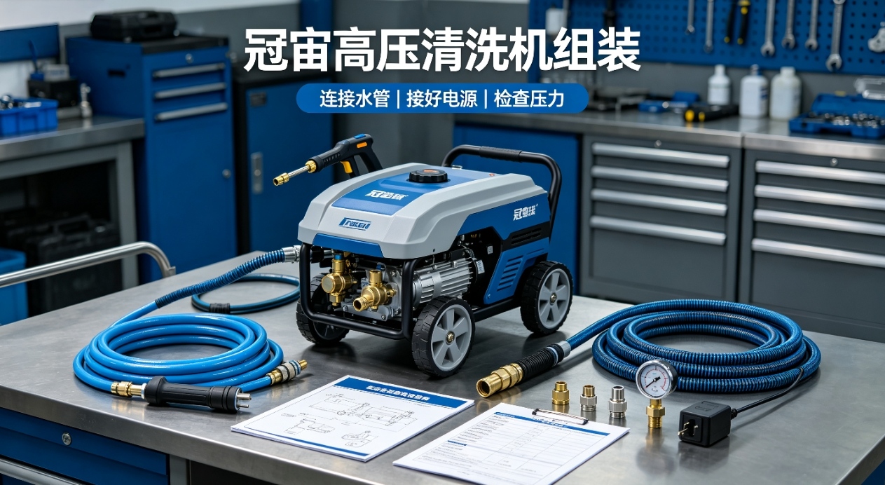 使用方法_冠宙高压清洗机组装、清洗标准操作步骤