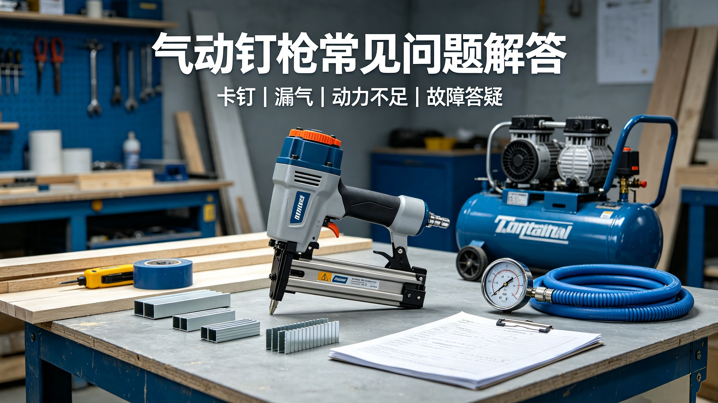 常问FAQ_气动直钉 / 钢钉枪卡钉、漏气、动力不足常见问题